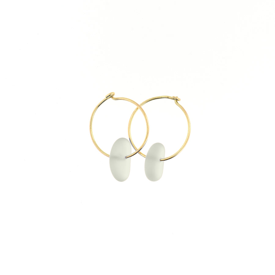 Orecchini Glass cerchio oro bianco