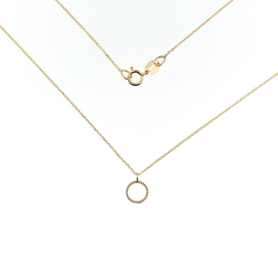 Girocollo Gold cerchio puntinato