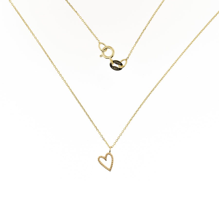 Girocollo Gold cuore puntinato