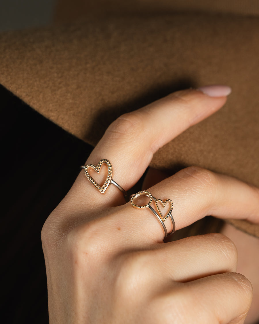 Anello Together cuore puntini BIG
