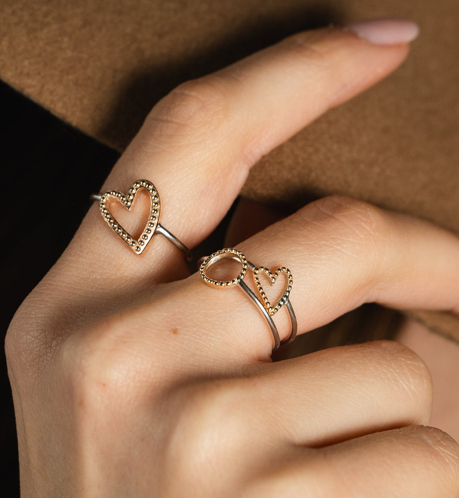 Anello Together cuore puntini