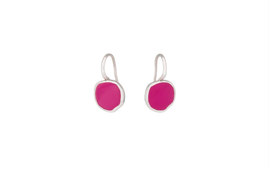 Orecchini Colors con smalto fucsia