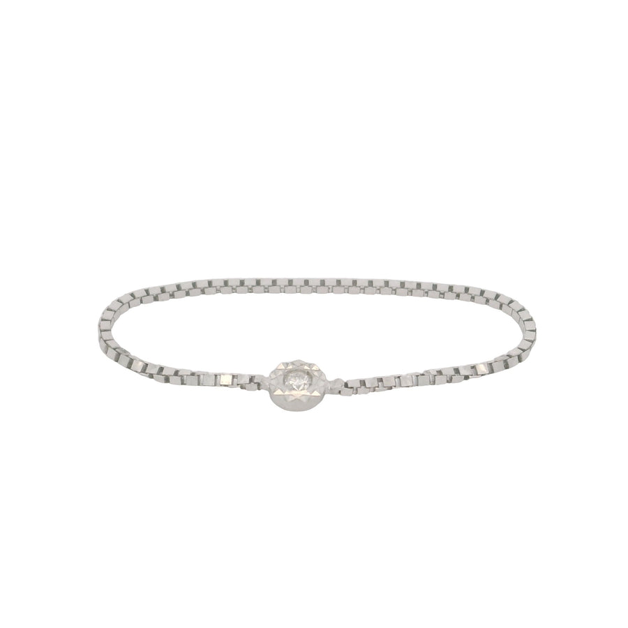 Anello a catena Forever bianco con diamante