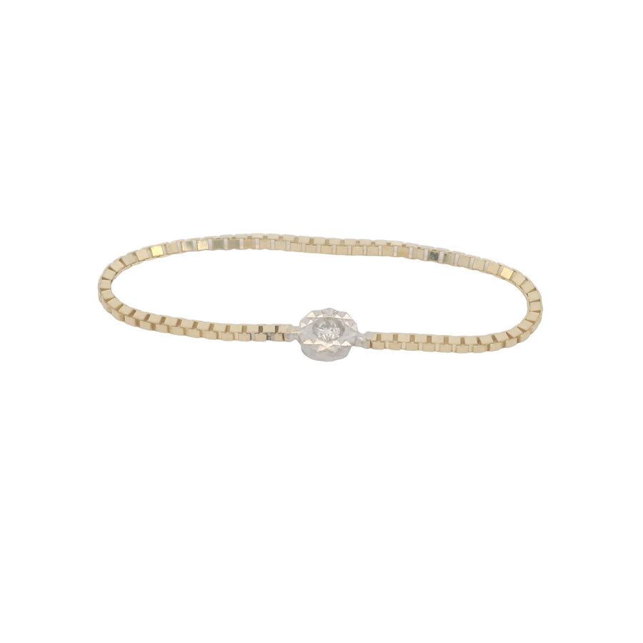 Anello a catena Forever giallo con diamante