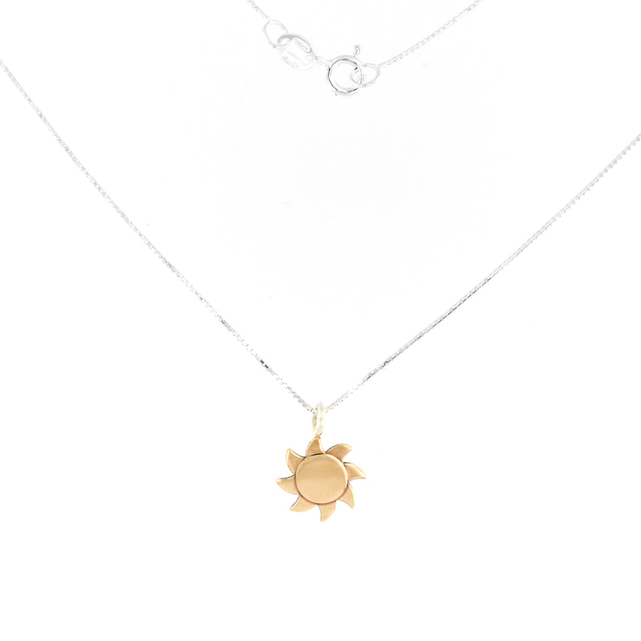 Girocollo together in argento con ciondolo sole in oro
