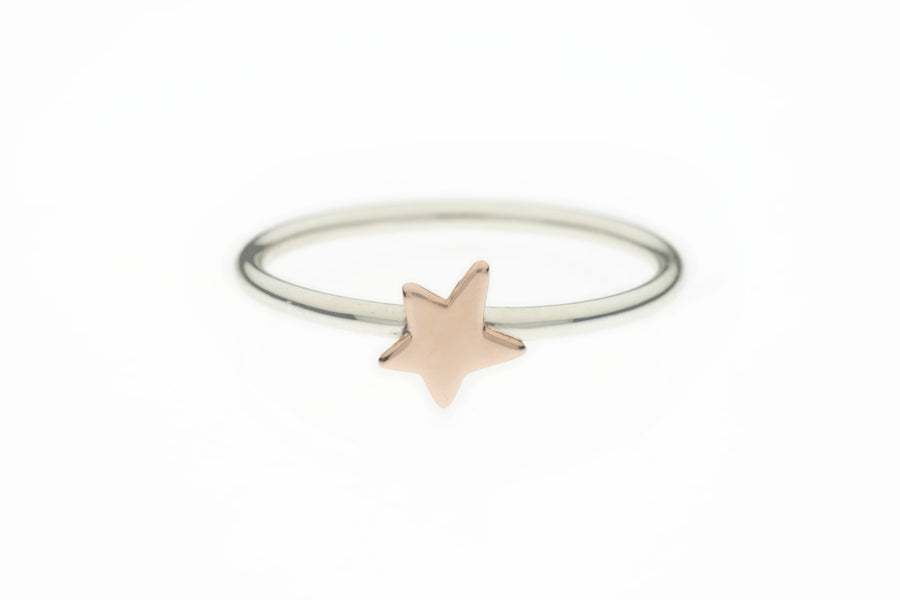 Anello Together in argento e stella in oro