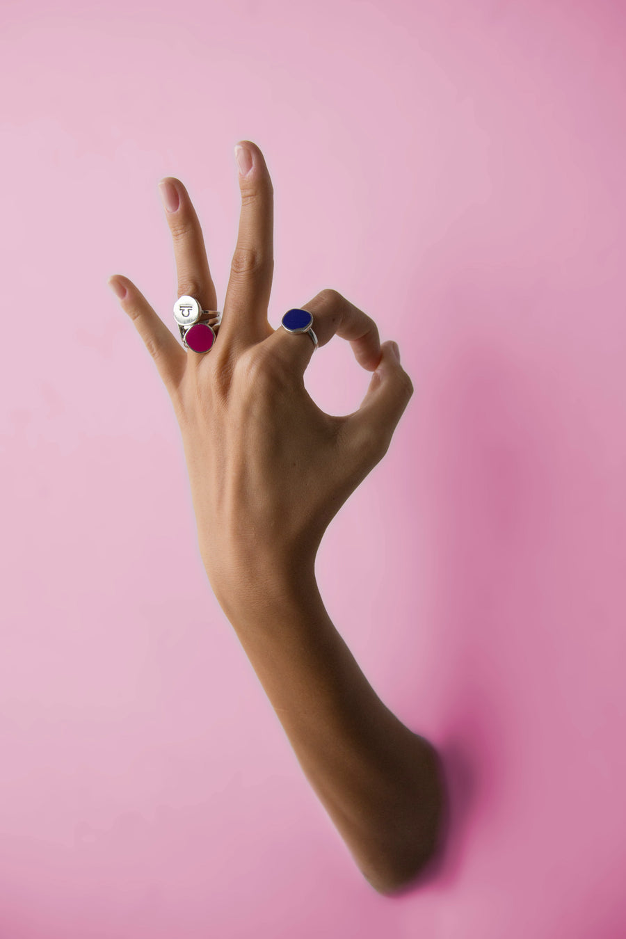 Anello Colors con smalto color viola