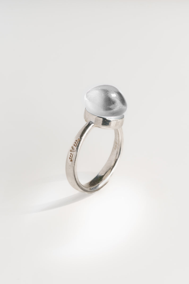 Anello Glass color bianco