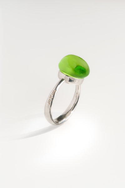 Anello Glass verde chiaro