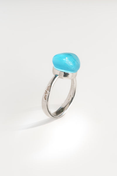 Anello Glass color turchese