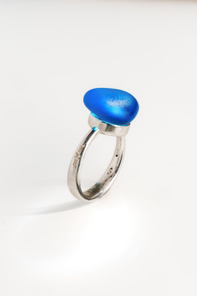 Anello Glass color blu