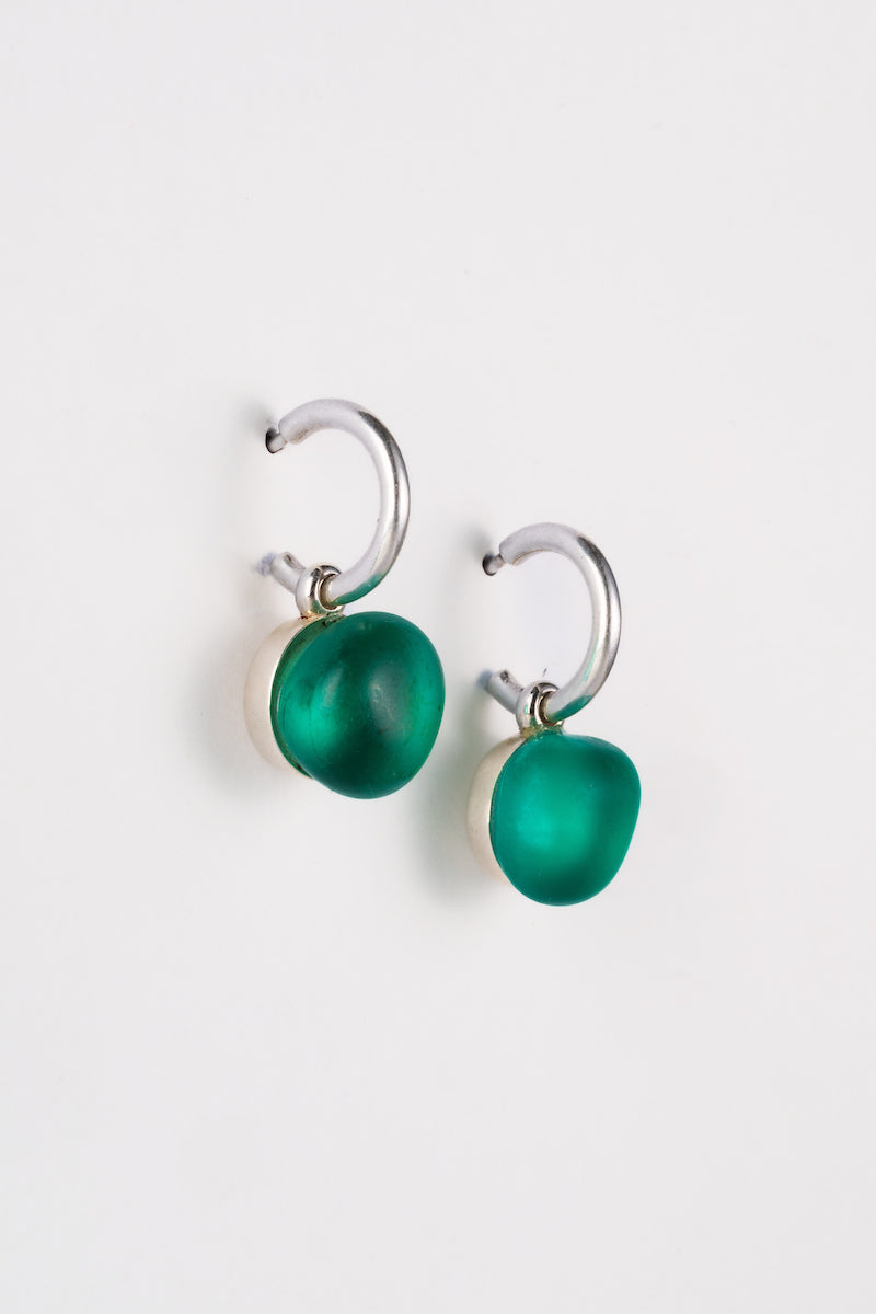 Orecchini Glass verde scuro