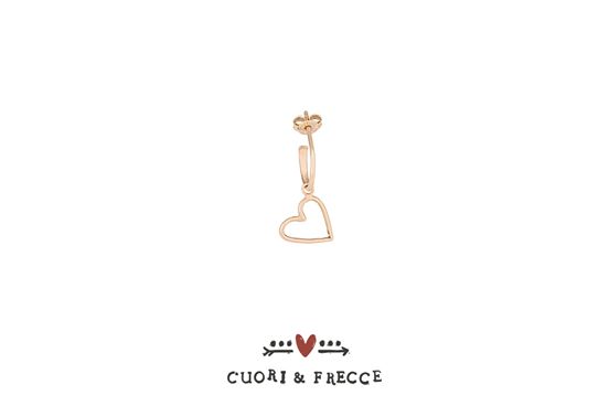 Orecchino singolo con cuore