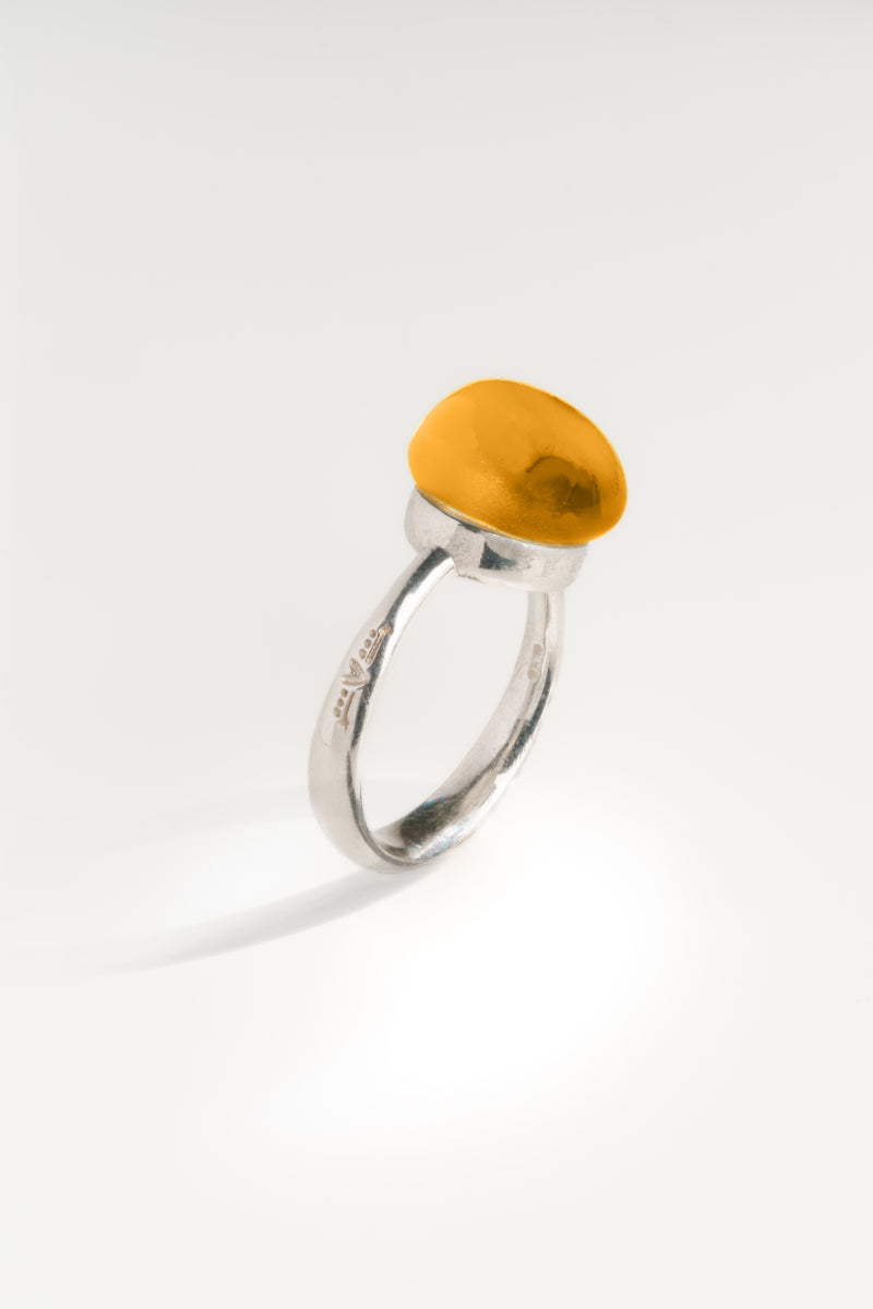 Anello Glass color giallo ocra