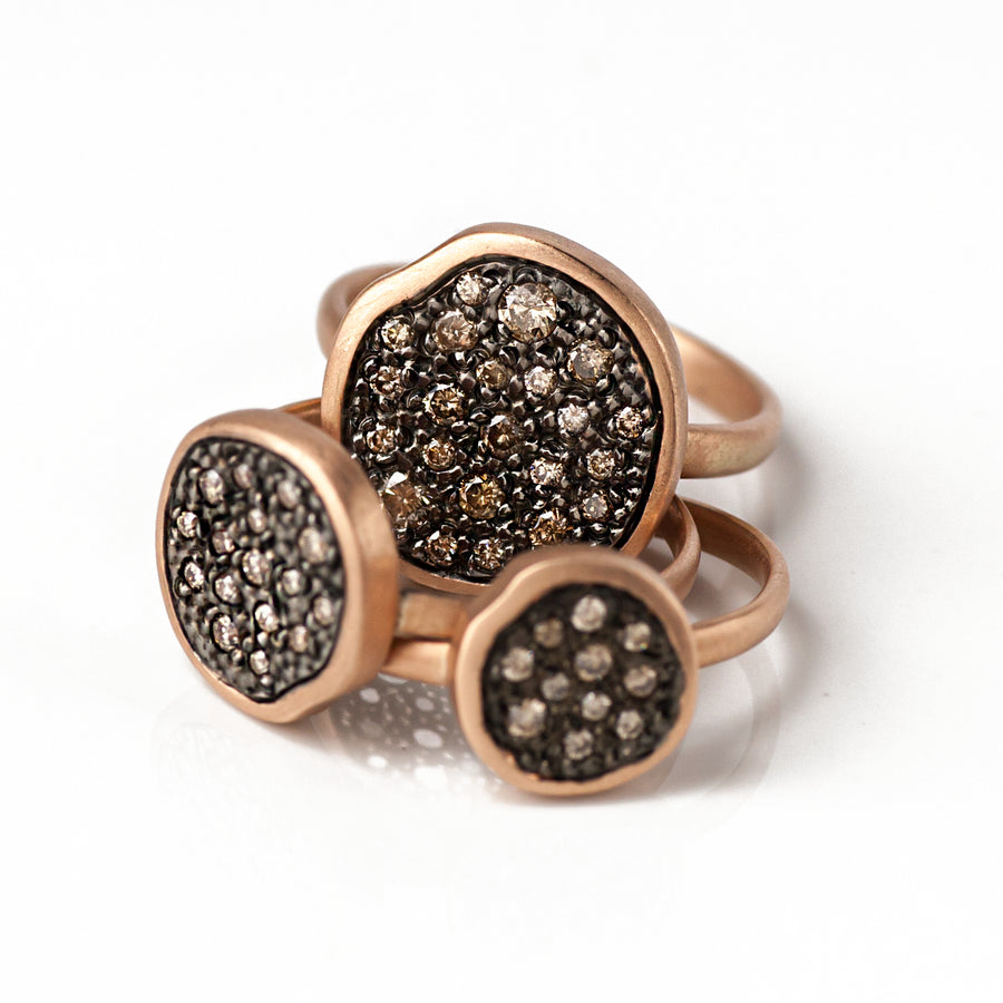 Anello Preziosi grande brown