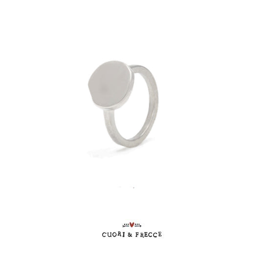 Anello a testa tonda grande personalizzabile