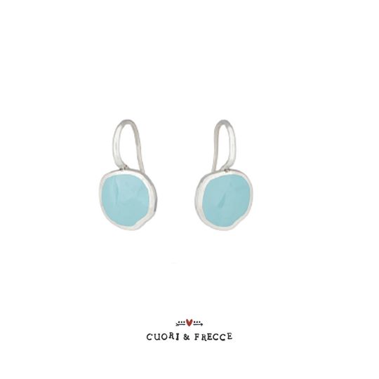 Orecchini Colors con smalto turchese