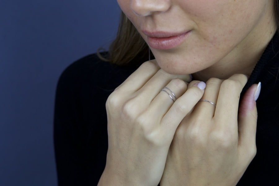 Anello a catena Forever bianco
